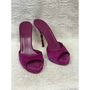 Gucci Purple Suede Leather Heels Size 6.5